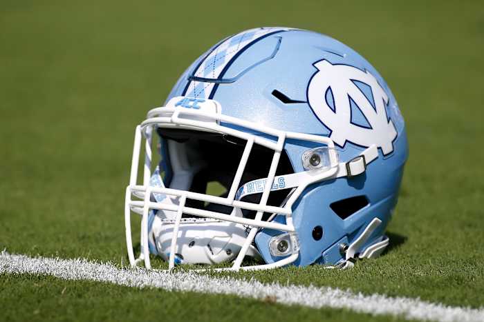UNC football helmet